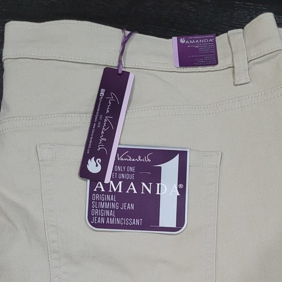 Gloria Vanderbilt Amanda Slimming Jeans (Beige) - Picture 2 of 6